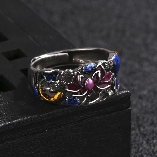 Koi Fish Lotus Wealth Ring