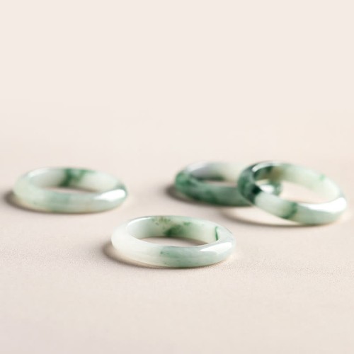 Natural Green Jade Luck Ring Natural Green Jade Luck Ring