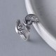 925 Silver Koi Fish Water Ripple Luck Ring
