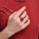 Sterling Silver Red Corundum Courage Ring Sterling Silver Red Corundum Courage Ring