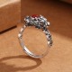 PiXiu Copper Coin Red Agate Wealth Ring