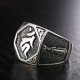 925 Silver Sanskrit Protection Adjustable Ring