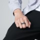 Triangle Knot Titanium Steel Calm Ring