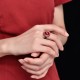 Sterling Silver Red Corundum Courage Ring Sterling Silver Red Corundum Courage Ring