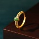 Auspicious Cloud Cyan Jade Luck Ring Auspicious Cloud Cyan Jade Luck Ring