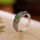 925 Silver Hetian Cyan Jade Harmony Ring 925 Silver Hetian Cyan Jade Harmony Ring