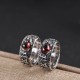 Gemstone PiXiu Frog Vajra Heart Sutra Adjustable Ring Gemstone PiXiu Frog Vajra Heart Sutra Adjustable Ring