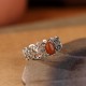 925 Sterling Silver Red Agate Calm Ring 925 Sterling Silver Red Agate Calm Ring
