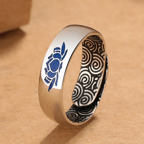 Tibetan Blue Lotus Copper Enlightenment Ring Tibetan Blue Lotus Copper Enlightenment Ring