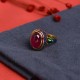 Sterling Silver Red Corundum Courage Ring Sterling Silver Red Corundum Courage Ring