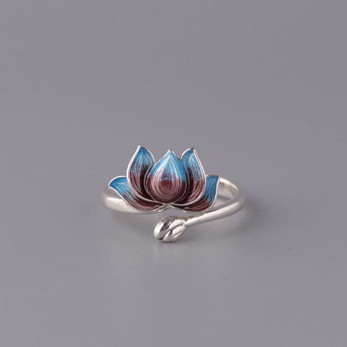 925 Silver Lotus Flower New Beginning Ring