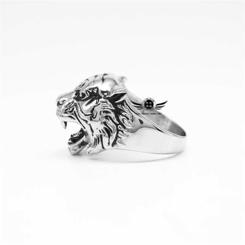 Men's Tiger Head Titanium Steel Punk Rock Ring Men's Tiger Head Titanium Steel Punk Rock Ring