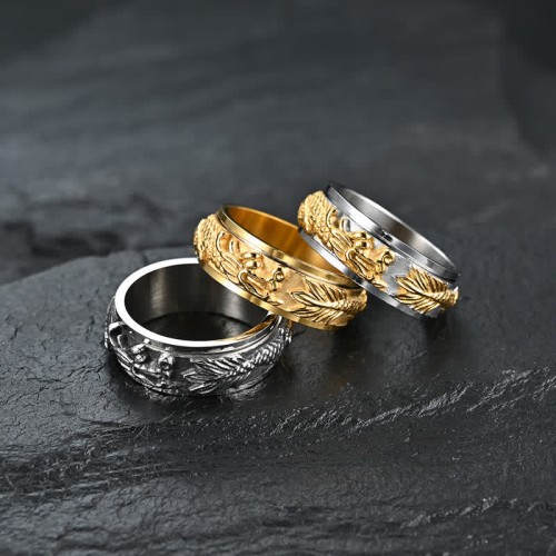 Dragon Titanium Steel Rotatable Ring Dragon Titanium Steel Rotatable Ring