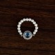 925 Silver Pearl Blue Chalcedony Healing Ring 925 Silver Pearl Blue Chalcedony Healing Ring
