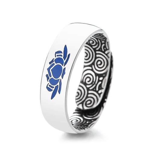 Tibetan Blue Lotus Copper Enlightenment Ring Tibetan Blue Lotus Copper Enlightenment Ring