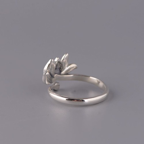 925 Silver Lotus Flower New Beginning Ring