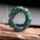 Natural Cyan Jade Dragon Success Ring Natural Cyan Jade Dragon Success Ring