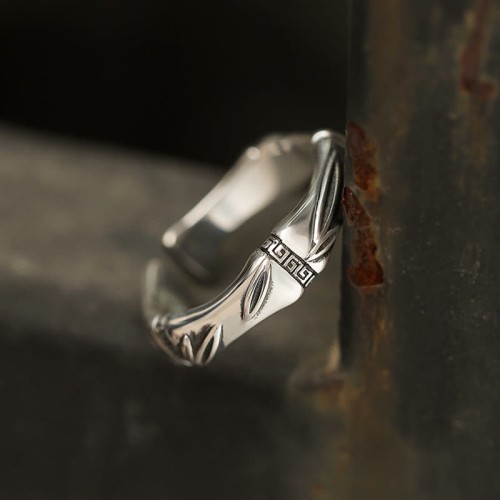 Simple Bamboo Design Copper Luck Ring