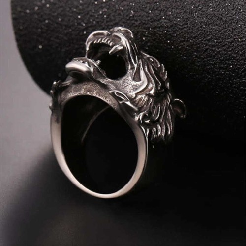 Men's Tiger Head Titanium Steel Punk Rock Ring Men's Tiger Head Titanium Steel Punk Rock Ring