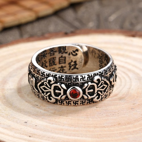 Tibetan Ruby Copper Wealth Ring Tibetan Ruby Copper Wealth Ring