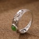 925 Silver Hetian Cyan Jade Harmony Ring 925 Silver Hetian Cyan Jade Harmony Ring