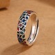 Colorful Plum Blossom Copper Ring Colorful Plum Blossom Copper Ring