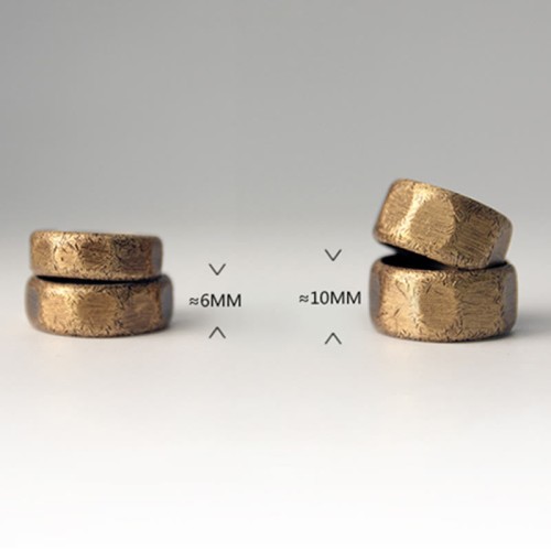 Tibetan Simple Copper Frosted Wealth Ring