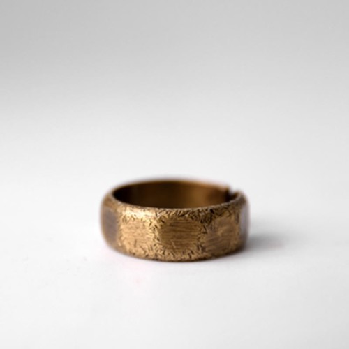 Tibetan Simple Copper Frosted Wealth Ring