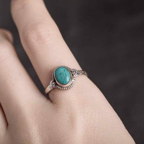 925 Silver Turquoise Wisdom Love Ring 925 Silver Turquoise Wisdom Love Ring