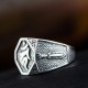 925 Silver Sanskrit Protection Adjustable Ring