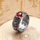 Gemstone PiXiu Frog Vajra Heart Sutra Adjustable Ring Gemstone PiXiu Frog Vajra Heart Sutra Adjustable Ring