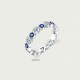 925 Silver Evil Eye Heart Zircon Blessing Ring 925 Silver Evil Eye Heart Zircon Blessing Ring