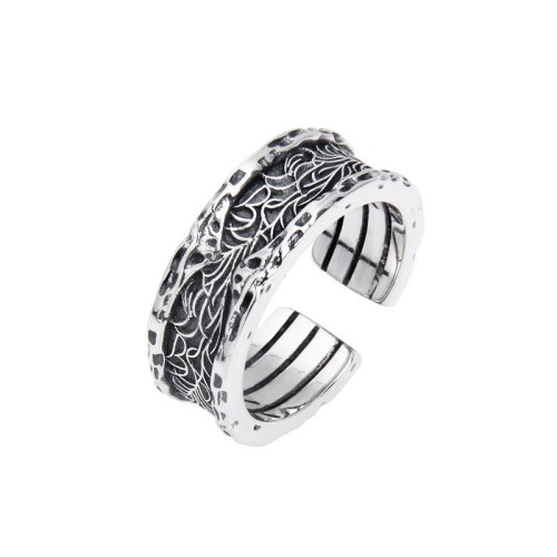 925 Silver Retro Tang Dynasty Adjustable Luck Ring 925 Silver Retro Tang Dynasty Adjustable Luck Ring