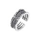 925 Silver Retro Tang Dynasty Adjustable Luck Ring 925 Silver Retro Tang Dynasty Adjustable Luck Ring