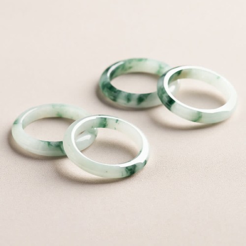 Natural Green Jade Luck Ring Natural Green Jade Luck Ring