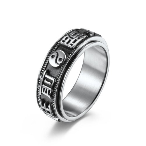 Letter Words Titanium Rotatable Ring Letter Words Titanium Rotatable Ring