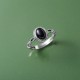 925 Sterling Silver Black Onyx Fortune Ring 925 Sterling Silver Black Onyx Fortune Ring