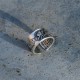 999 Sterling Silver Koi Lotus Heart Sutra Ring