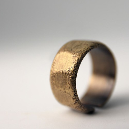 Tibetan Simple Copper Frosted Wealth Ring