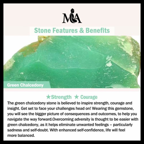 18K Gold Plated Green Chalcedony Strength Ring 18K Gold Plated Green Chalcedony Strength Ring