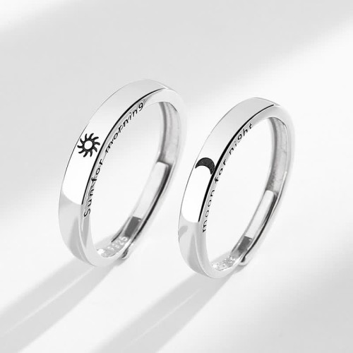 925 Silver Sun Moon Protection Couple Ring 925 Silver Sun Moon Protection Couple Ring
