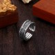 925 Silver Retro Tang Dynasty Adjustable Luck Ring 925 Silver Retro Tang Dynasty Adjustable Luck Ring