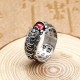 Gemstone PiXiu Frog Vajra Heart Sutra Adjustable Ring Gemstone PiXiu Frog Vajra Heart Sutra Adjustable Ring