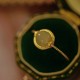 14K Gold Plated Round Jade Luck Ring 14K Gold Plated Round Jade Luck Ring