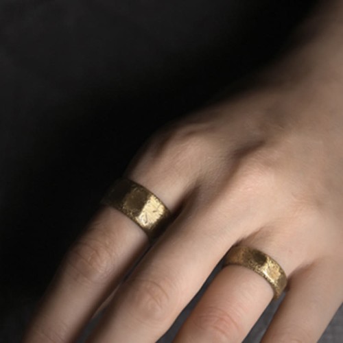 Tibetan Simple Copper Frosted Wealth Ring