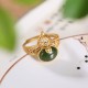 Gourd Cyan Jade Copper Coin Luck Ring Gourd Cyan Jade Copper Coin Luck Ring