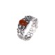 925 Sterling Silver Red Agate Calm Ring 925 Sterling Silver Red Agate Calm Ring