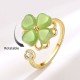 Cat's Eye Clover Zircon Love Rotatable Ring Cat's Eye Clover Zircon Love Rotatable Ring