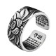 Tibetan Lotus White Copper Enlightenment Ring