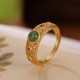 925 Silver Hetian Cyan Jade Harmony Ring 925 Silver Hetian Cyan Jade Harmony Ring
